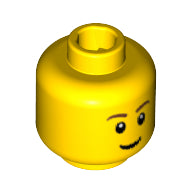 Plaatje in Gallery viewer laden, LEGO® los onderdeel Hoofd in kleur Geel 3626pb0121