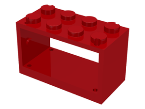 LEGO® los onderdeel Haspel & Lier in kleur Rood 4209