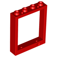 LEGO® los onderdeel Deurkozijn in kleur Rood 6154