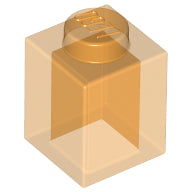 Plaatje in Gallery viewer laden, LEGO® los onderdeel Steen in kleur Doorzichtig Oranje 3005