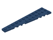 Plaatje in Gallery viewer laden, LEGO® los onderdeel Wig Plaat in kleur Donkerblauw 47397
