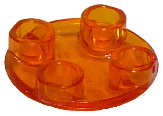LEGO® los onderdeel Plaat Rond Doorzichtig Oranje 2654
