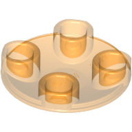 LEGO® los onderdeel Plaat Rond Doorzichtig Oranje 2654