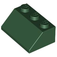 Plaatje in Gallery viewer laden, LEGO® los onderdeel Dakpan Algemeen Donkergroen 3038