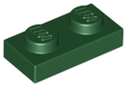 LEGO® los onderdeel Plaat Algemeen in kleur Donkergroen 3023