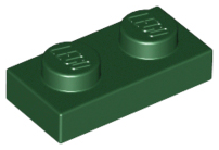 LEGO® los onderdeel Plaat Algemeen in kleur Donkergroen 3023