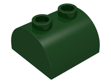 Plaatje in Gallery viewer laden, LEGO® los onderdeel Dakpan Gebogen Donkergroen 30165