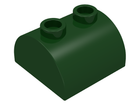 LEGO® los onderdeel Dakpan Gebogen Donkergroen 30165