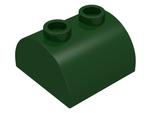 LEGO® los onderdeel Dakpan Gebogen Donkergroen 30165