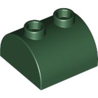 Plaatje in Gallery viewer laden, LEGO® los onderdeel Dakpan Gebogen Donkergroen 30165