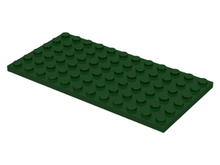 Plaatje in Gallery viewer laden, LEGO® los onderdeel Plaat Algemeen in kleur Donkergroen 3028