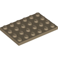 LEGO® los onderdeel Plaat Algemeen Donker Geelbruin 3032