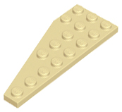 LEGO® los onderdeel Wig Plaat in kleur Geelbruin 50304