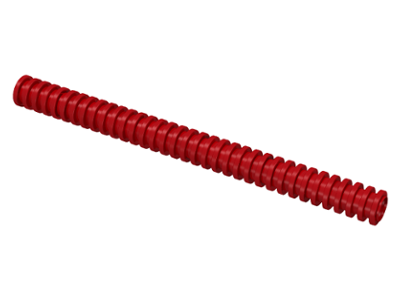 LEGO® los onderdeel Slang Geribbeld in kleur Rood 78c11