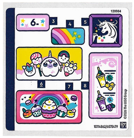 LEGO® stickervel set 42684-1 Unicorn Dream Café, vel 2