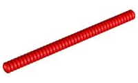 LEGO® los onderdeel Slang Geribbeld in kleur Rood 78c14