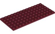 Plaatje in Gallery viewer laden, LEGO® los onderdeel Plaat Algemeen in kleur Donkerrood 3456