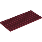 LEGO® los onderdeel Plaat Algemeen in kleur Donkerrood 3456
