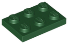 LEGO® los onderdeel Plaat Algemeen in kleur Donkergroen 3021