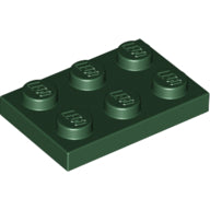 Plaatje in Gallery viewer laden, LEGO® los onderdeel Plaat Algemeen in kleur Donkergroen 3021