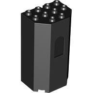 LEGO® los onderdeel Paneel in kleur Zwart 30246