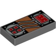 LEGO® Tegel met Motief Donker Blauwachtig Grijs 3069pa2