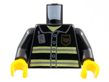 Plaatje in Gallery viewer laden, LEGO® los onderdeel Lijf met Motief Zwart 973pb0300c01