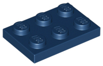 LEGO® los onderdeel Plaat Algemeen in kleur Donkerblauw 3021