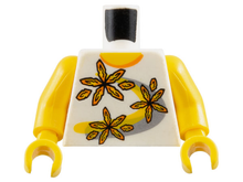 Plaatje in Gallery viewer laden, LEGO® los onderdeel Lijf met Motief Wit 973pb0089c01