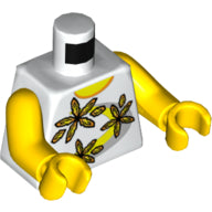 Plaatje in Gallery viewer laden, LEGO® los onderdeel Lijf met Motief Wit 973pb0089c01