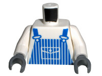 Plaatje in Gallery viewer laden, LEGO® los onderdeel Lijf met Motief Wit 973pb0009c02