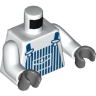 Plaatje in Gallery viewer laden, LEGO® los onderdeel Lijf met Motief Wit 973pb0009c02