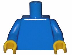 LEGO® los onderdeel Lijf in kleur Blauw 973c07