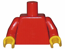 LEGO® los onderdeel Lijf in kleur Rood 973c002
