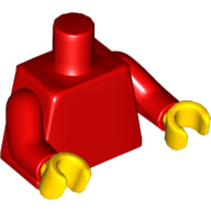 Plaatje in Gallery viewer laden, LEGO® los onderdeel Lijf in kleur Rood 973c002