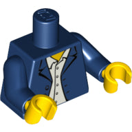 Plaatje in Gallery viewer laden, LEGO® los onderdeel Lijf met Motief Donkerblauw 973pb0333c01