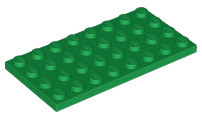 LEGO® los onderdeel Plaat Algemeen in kleur Groen 3035