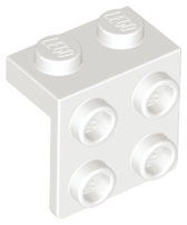 LEGO® los onderdeel Beugel in kleur Wit 44728