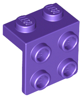 LEGO® los onderdeel Beugel in kleur Donkerpaars 44728