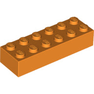Plaatje in Gallery viewer laden, LEGO® los onderdeel Steen in kleur Oranje 2456