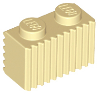 LEGO® los onderdeel Steen Aangepast in kleur Geelbruin 2877