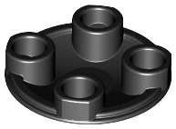 LEGO® los onderdeel Plaat Rond in kleur Zwart 2654