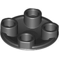 LEGO® los onderdeel Plaat Rond in kleur Zwart 2654