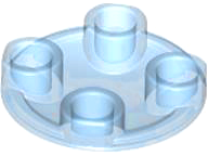 LEGO® onderdeel Plaat Rond Doorschijnend Medium Blauw 2654