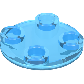 LEGO® onderdeel Plaat Rond Doorschijnend Medium Blauw 2654