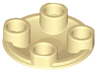 Plaatje in Gallery viewer laden, LEGO® los onderdeel Plaat Rond in kleur Geelbruin 2654
