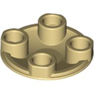 Plaatje in Gallery viewer laden, LEGO® los onderdeel Plaat Rond in kleur Geelbruin 2654