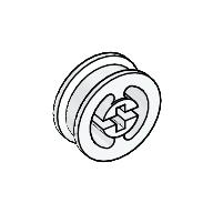 LEGO® los onderdeel Wiel in kleur Wit 3482