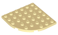 LEGO® los onderdeel Plaat Rond in kleur Geelbruin 6003