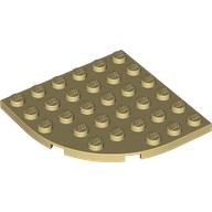 LEGO® los onderdeel Plaat Rond in kleur Geelbruin 6003